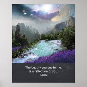 Inspiration Quotation on Beauty uit Rumi Poster