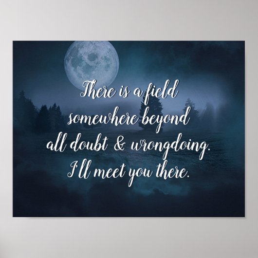 Inspiration Quote, ik ontmoet je daar. Poster (Voorkant)