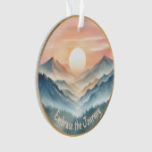 Inspiration Quote Omarm de Journey Waterverf Ornament (voorkant)