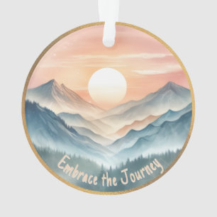 Inspiration Quote Omarm de Journey Waterverf Ornament