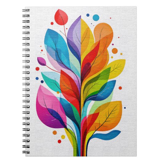 Inspirational Abstract Colorful Tree Painting Notitieboek (Voorkant)