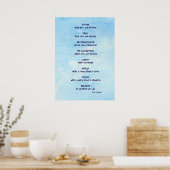 Inspirational affirmation poem poster (Keuken)