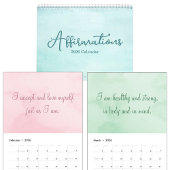 Inspirational Affirmations Quotes Watercolor 2026 Kalender