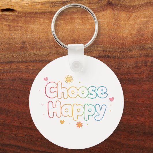 Inspirational and Cheerful Positive Message Sleutelhanger (Achterkant)