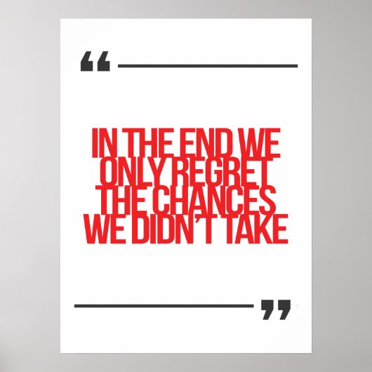 Inspirational and motivational quote poster (Voorkant)