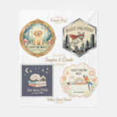 Inspirational animals and kids art collection fleece deken (Voorkant)