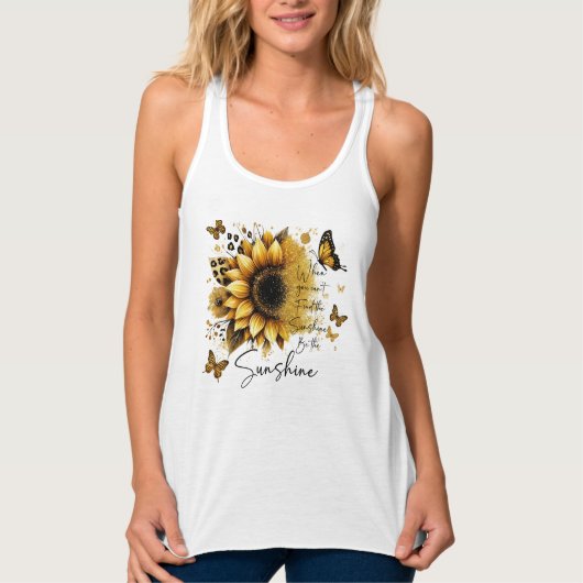 Inspirational Be the Sunshine Flowy Racerback Tank (Voorkant)