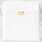 Inspirational "Be Yourself" Positive Message Ronde Sticker (Tas)