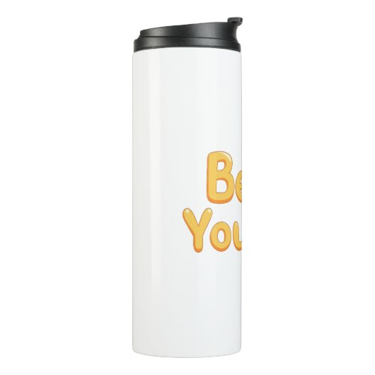 Inspirational "Be Yourself" Positive Message Thermosbeker (Gedraaid links)