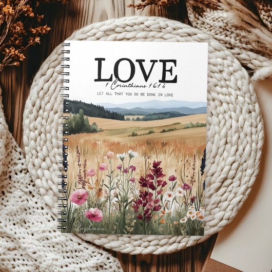 Inspirational Bible Verse 1 Corinthians 16:14 Notitieboek