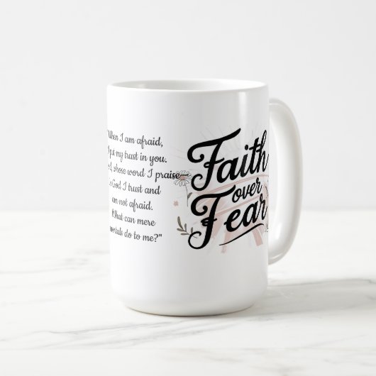 Inspirational Bible Verse Coffee Cup Koffiemok (Voorkant rechts)