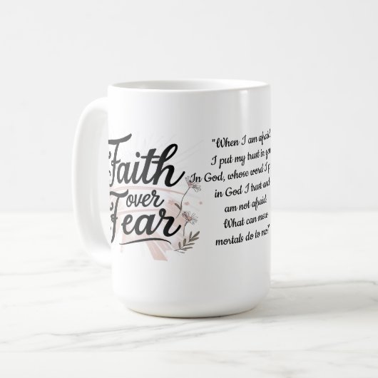 Inspirational Bible Verse Coffee Cup Koffiemok (Voorkant links)