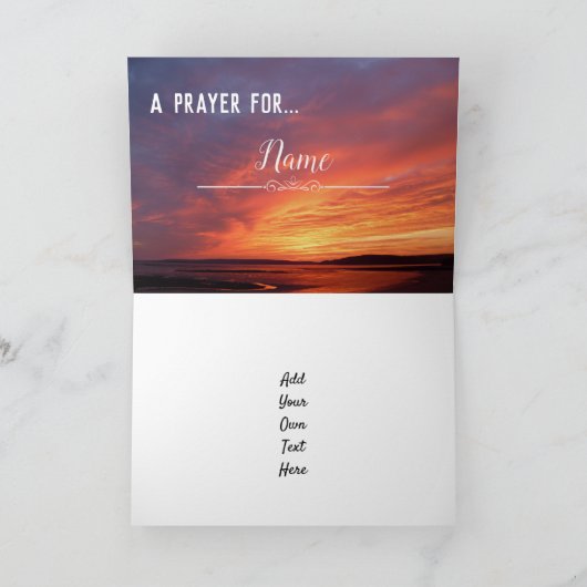 Inspirational Bible Verse Personalised Greeting Kaart (Binnen)