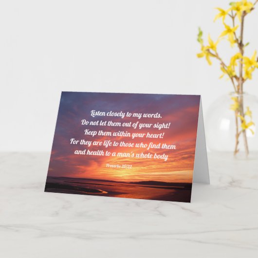 Inspirational Bible Verse Personalised Greeting Kaart (Gele Bloem)