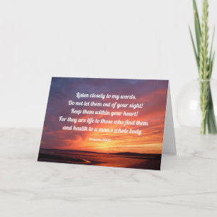 Inspirational Bible Verse Personalised Greeting Kaart