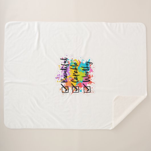 Inspirational blanket sherpa deken (Voorkant (horizontaal))