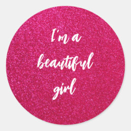 Inspirational bodypositive phrase ronde sticker