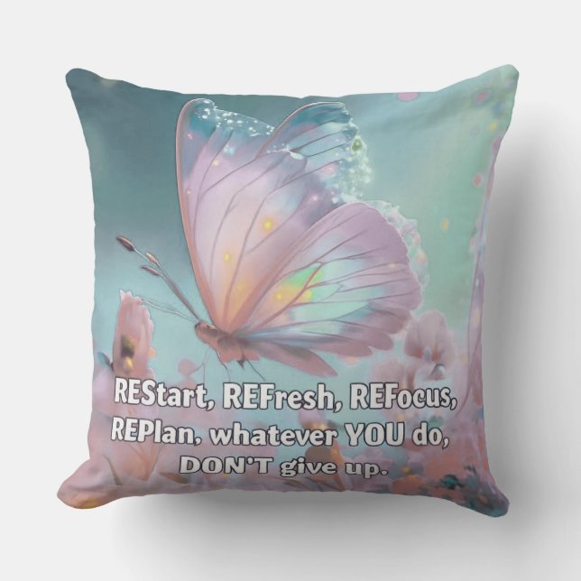 Inspirational Bold Letters Quote Throw Pillow Kussen (Voorkant)