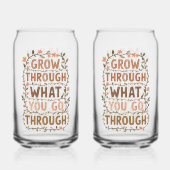 Inspirational Botanical Growth Saying Blikvorm Glas (Voorkant)