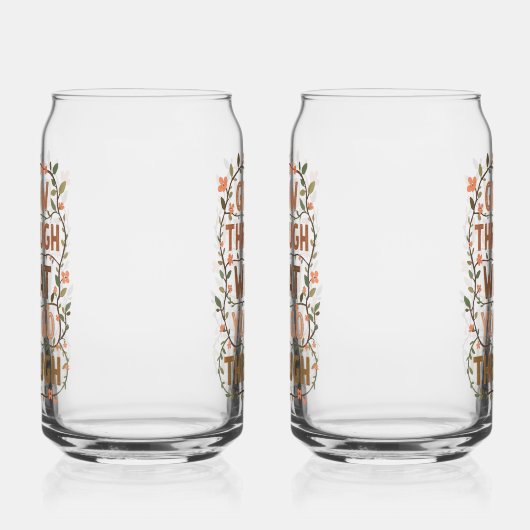 Inspirational Botanical Growth Saying Blikvorm Glas (Links)