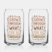 Inspirational Botanical Growth Saying Blikvorm Glas (Achterkant)