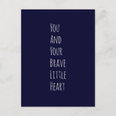 Inspirational Brave Little Heart Text Quote  Briefkaart (Voorkant)