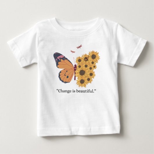 Inspirational Butterfly and Sunflower "Change is B (Voorkant)