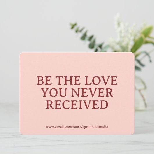 Inspirational Card Custom Self Love Gift for Women Feestdagenkaart (Staand voorkant)