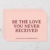 Inspirational Card Custom Self Love Gift for Women Feestdagenkaart (Voorkant / Achterkant)