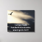 Inspirational Christian Art John 8 vs 12 Canvas (Voorkant)