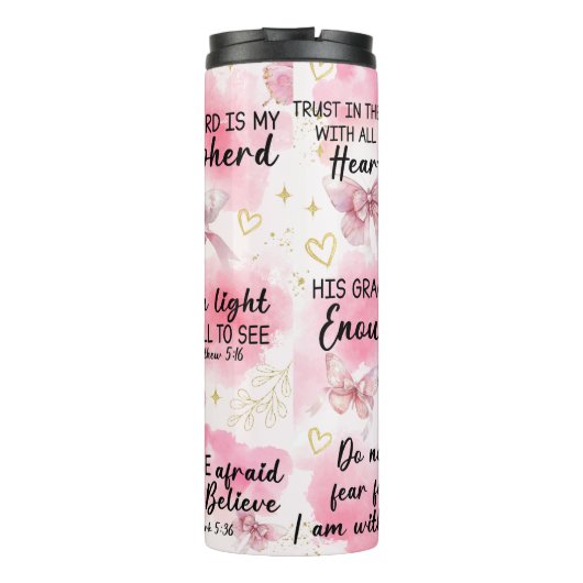 Inspirational Christian Bible Verses Thermosbeker (Achterkant)
