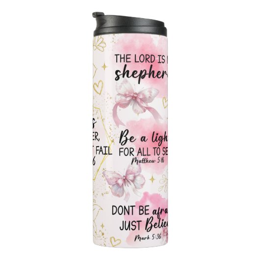 Inspirational Christian Bible Verses Thermosbeker (Geroteerd rechts)