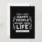 Inspirational Christian Quote from Proverbs 15:15 Briefkaart (Voorkant / Achterkant)