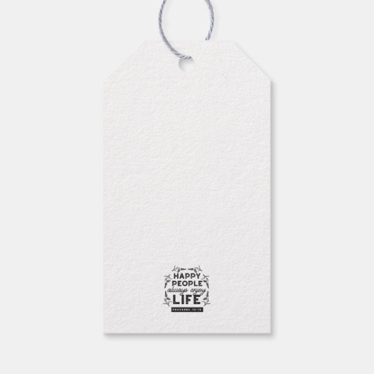 Inspirational Christian Quote from Proverbs 15:15 Cadeaulabel (Achterkant)