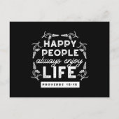 Inspirational Christian Quote from Proverbs 15:15 Feestdagenkaart (Voorkant)