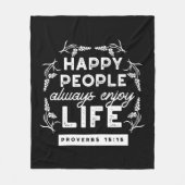 Inspirational Christian Quote from Proverbs 15:15 Fleece Deken (Voorkant)