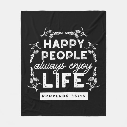 Inspirational Christian Quote from Proverbs 15:15 Fleece Deken (Voorkant)