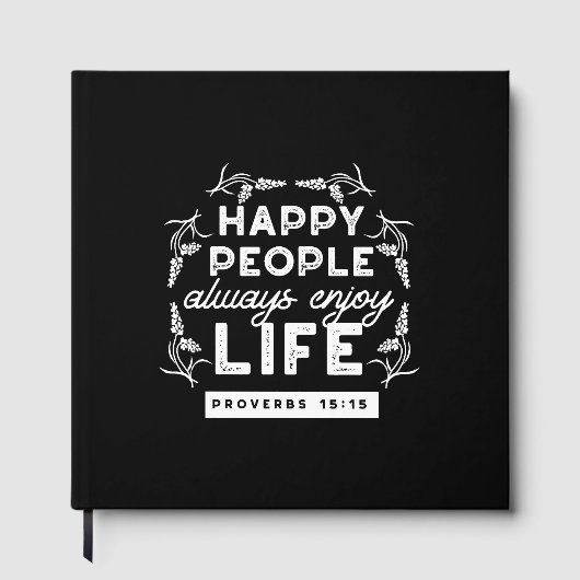 Inspirational Christian Quote from Proverbs 15:15 Gastenboek (Voorkant)