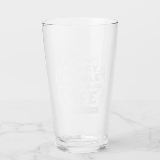 Inspirational Christian Quote from Proverbs 15:15 Glas (Achterkant)