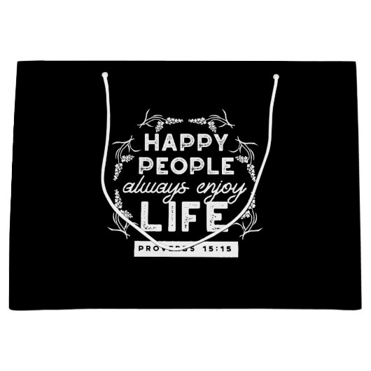 Inspirational Christian Quote from Proverbs 15:15 Groot Cadeauzakje (Voorkant)