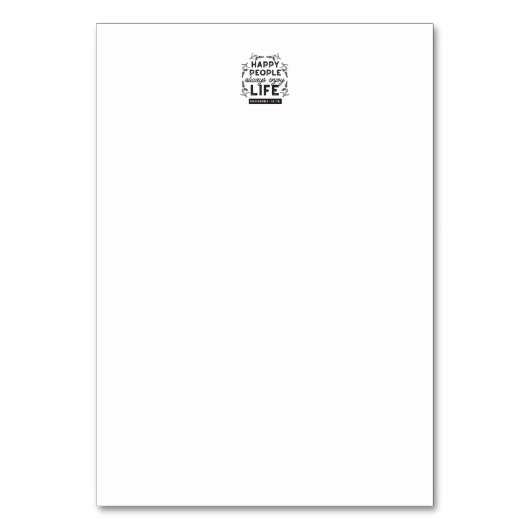 Inspirational Christian Quote from Proverbs 15:15 Kaart (Achterkant)