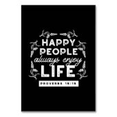 Inspirational Christian Quote from Proverbs 15:15 Kaart (Voorkant)