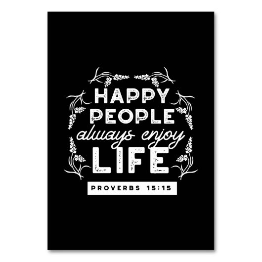 Inspirational Christian Quote from Proverbs 15:15 Kaart (Voorkant)