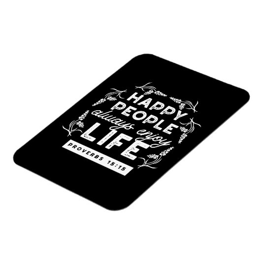 Inspirational Christian Quote from Proverbs 15:15 Magneet (Linkerzijde)