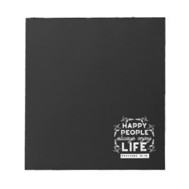 Inspirational Christian Quote from Proverbs 15:15 Notitieblok