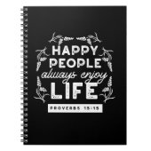 Inspirational Christian Quote from Proverbs 15:15 Notitieboek (Voorkant)