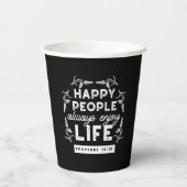 Inspirational Christian Quote from Proverbs 15:15 Papieren Bekers (Achterkant)