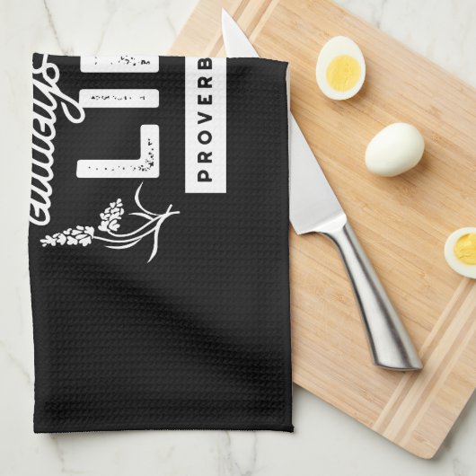 Inspirational Christian Quote from Proverbs 15:15 Theedoek (Quarter Fold)