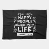 Inspirational Christian Quote from Proverbs 15:15 Theedoek (Horizontaal)