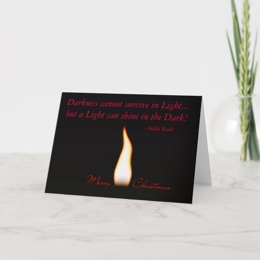 Inspirational Christmas Card - Light in Darkness Feestdagen Kaart (Voorkant)